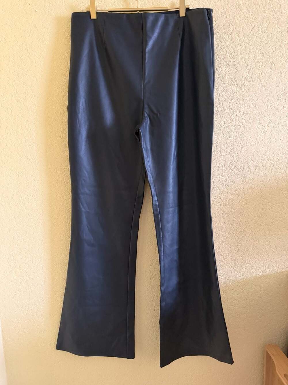 ASOS DESIGN Curve Faux Leather Flare Pants US 12